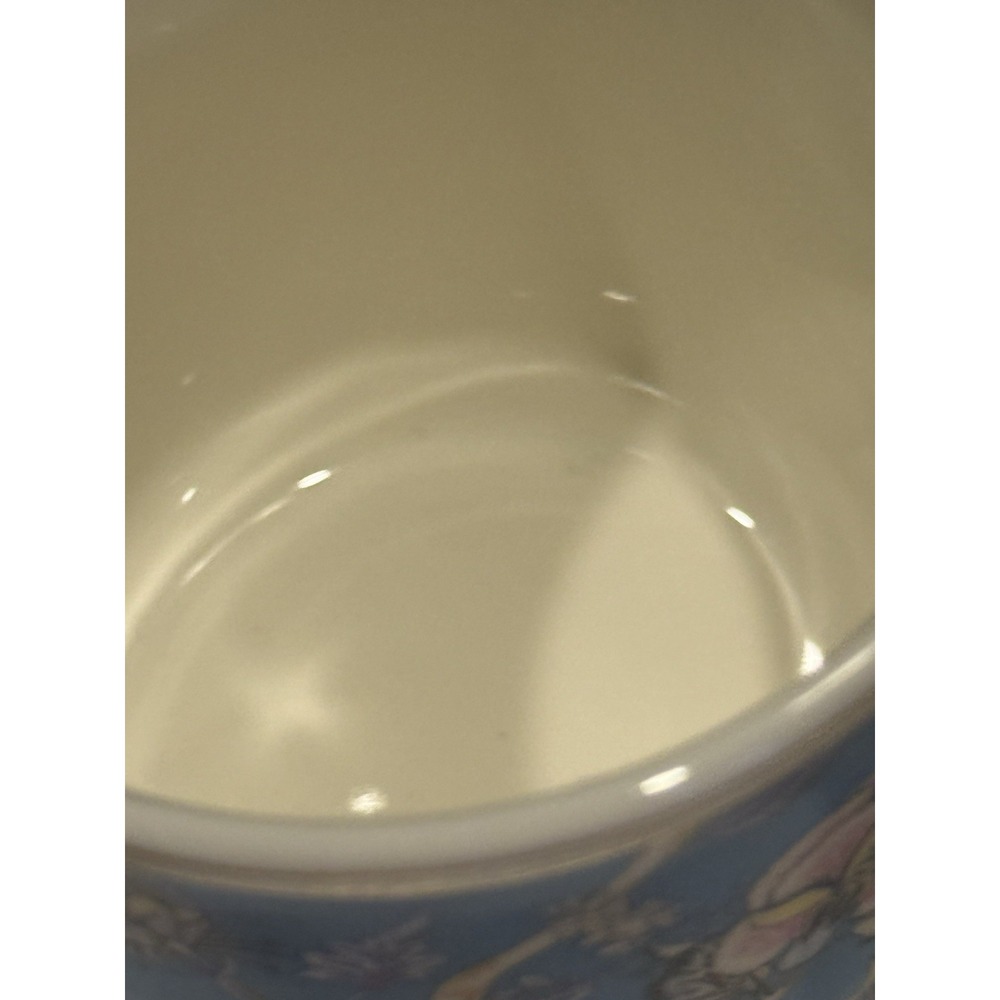 Grace Teaware Blue Chinoiserie Floral Fine Porcelain Mug Gold Trim 4.25" - Picture 6 of 7